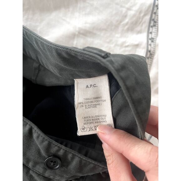 APC Cotton Pants Chinos Forest Dark Green Slim Fit Size 28 x 29 - Picture 6 of 7